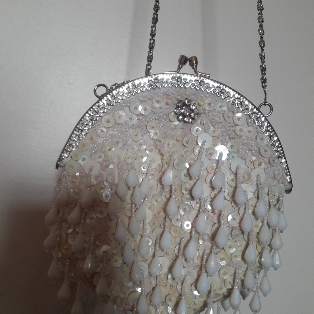 White evening bag